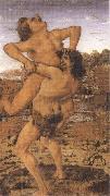 Sandro Botticelli Antonio del Pollaiolo Hercules and Antaeus oil